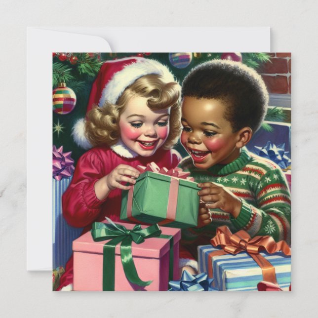Tarjeta Navidades elegantes y felices de Año Nuevo (Anverso)