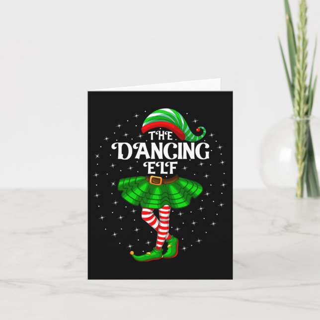 Tarjeta Navidades Elf bailarinas Familia Matando Chicas (Anverso)