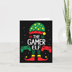 Tarjeta Navidades Elf Coincidiendo Con La Familia Gamer Ga