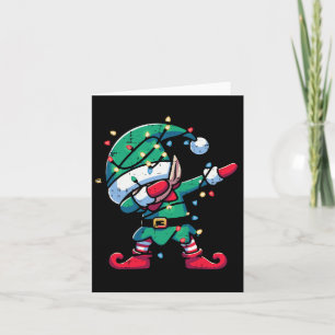 Tarjeta Navidades Elf Dab Cute Niños Chicas Niños Toddle
