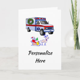 Tarjeta Navidades EMS Santa Ambulancia