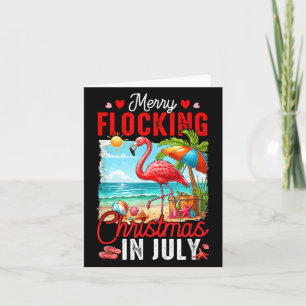 Tarjeta Navidades En Bloqueo De Cerezos En Julio Flamingo 