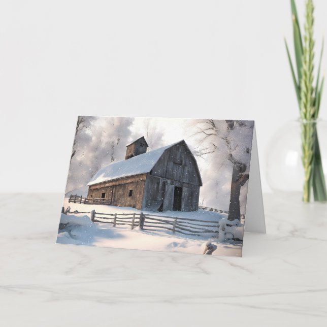Tarjeta Navidades En El Antiguo Bar De Las Copas De Nieve (Anverso)