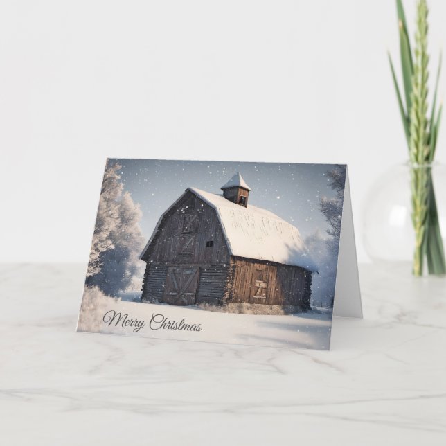 Tarjeta Navidades En El Antiguo Bar De Las Copas De Nieve (Anverso)
