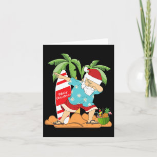 Tarjeta Navidades En Julio Dabbing Santa Summer Watermelon