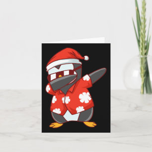 Tarjeta Navidades En Julio De Dabbing Penguin Divertido