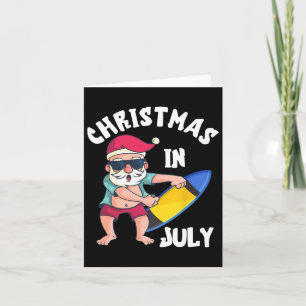 Tarjeta Navidades En Julio De Vacaciones De Verano En Surf