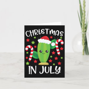 Tarjeta Navidades En Julio Desert Cactus Cute Santa Succul