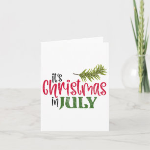 Tarjeta Navidades en julio divertida Santa Beach Summer Gr