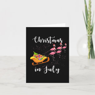 Tarjeta Navidades En Julio, Divertidas Mujeres Sleigh Flam