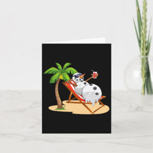 Tarjeta Navidades En Julio Divertido Snowman Beach Summer
