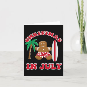 Tarjeta Navidades En Julio En El Surf Gingerbread Cookie