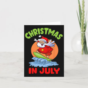 Tarjeta Navidades En Julio En Santa Surfing Kids Toddler H