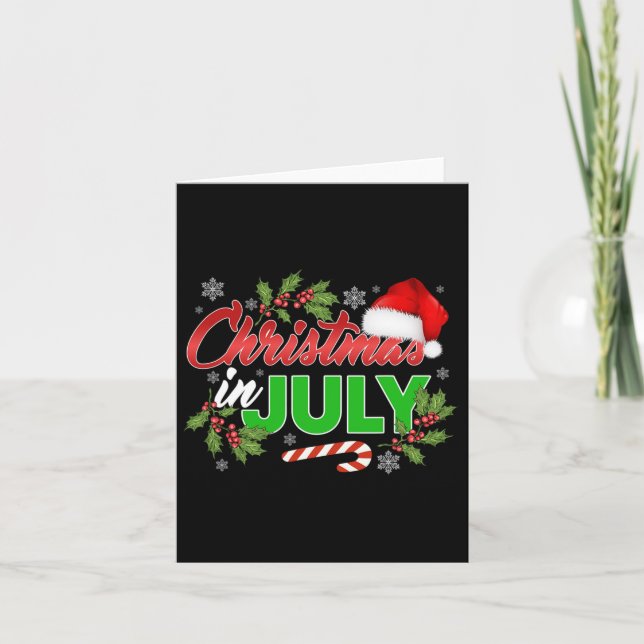 Tarjeta Navidades En Julio Feliz Navidad Verano Gracioso S (Anverso)