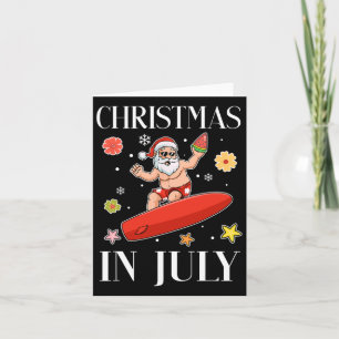 Tarjeta Navidades En Julio Funny Surfe De Verano En El Sur