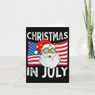 Tarjeta Navidades En Julio Retro Hipster Funny Santa Men W