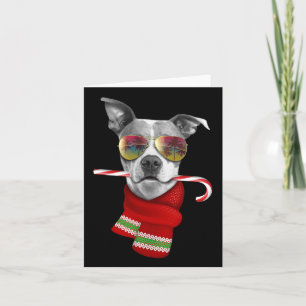 Tarjeta Navidades En Julio Shirt Pitbull Sungles Dog Lover