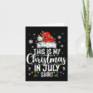 Tarjeta Navidades En Julio Shirt Santa Hat Summer Beach Va