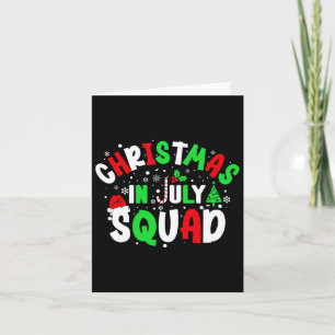 Tarjeta Navidades En Julio Squad Funny Hombres Veraniegos 