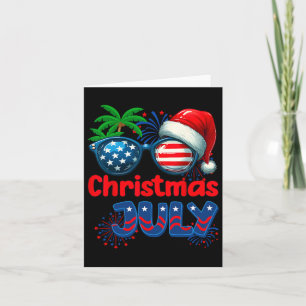 Tarjeta Navidades En Julio Summer Beach Hawaii Santa Usa F