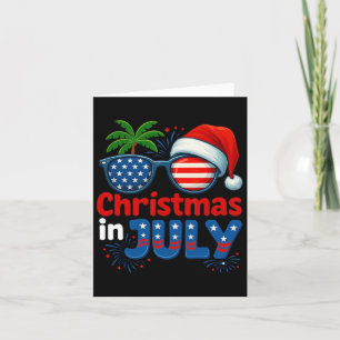 Tarjeta Navidades En Julio Summer Beach Hawaii Santa Usa F