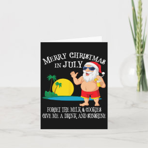 Tarjeta Navidades En Julio Vacante Fiesta De La Piscina Sa