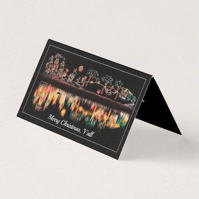 Tarjeta Navidades en las reflexiones sobre el agua en el s (Anverso)