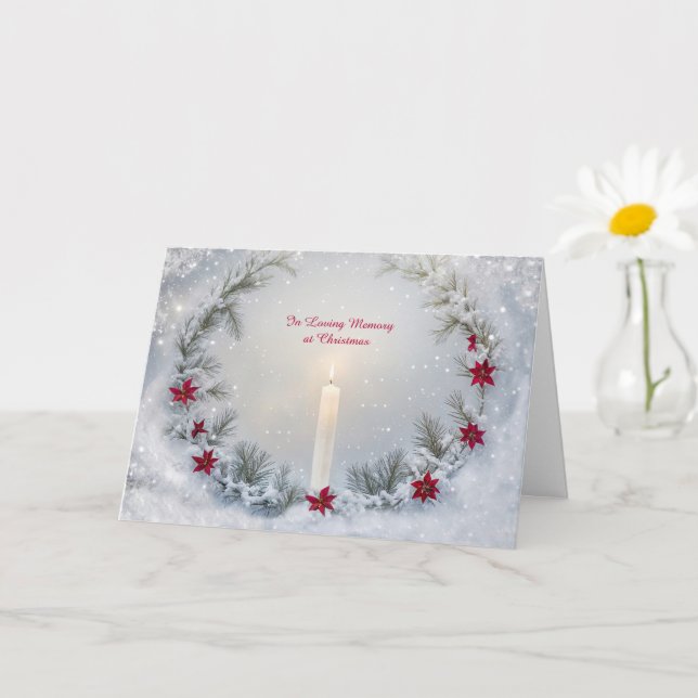 Tarjeta Navidades en memoria de la velas conmemorativas (Planta pequeña)