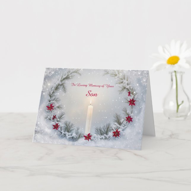 Tarjeta Navidades en memoria del recuerdo del hijo (Planta pequeña)
