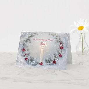Tarjeta Navidades en memoria del recuerdo del hijo