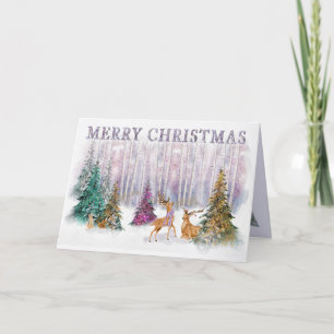 Tarjeta Navidades encantando el bosque con la carta de vid