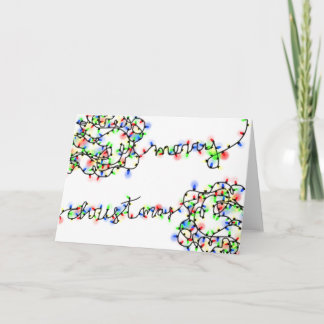 Tarjeta Navidades entremezclados alumbran "Feliz Navidad"