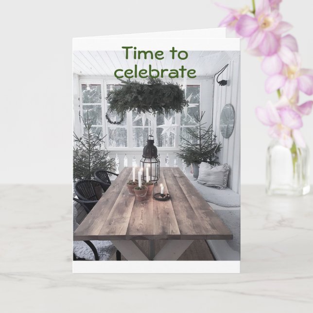 TARJETA NAVIDADES ES HORA DE PENSAR EN "TI" (Orquídea)