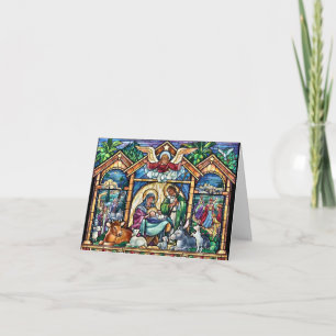 Tarjeta Navidades Escena de la Natividad Feliz Navidad