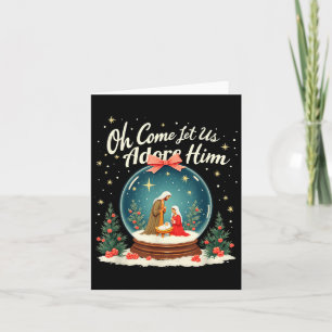 Tarjeta Navidades Escena De La Natividad Oh Ven Déjennos A