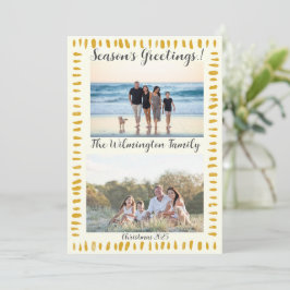 Tarjeta Navidades estacionales de fotografía de la familia