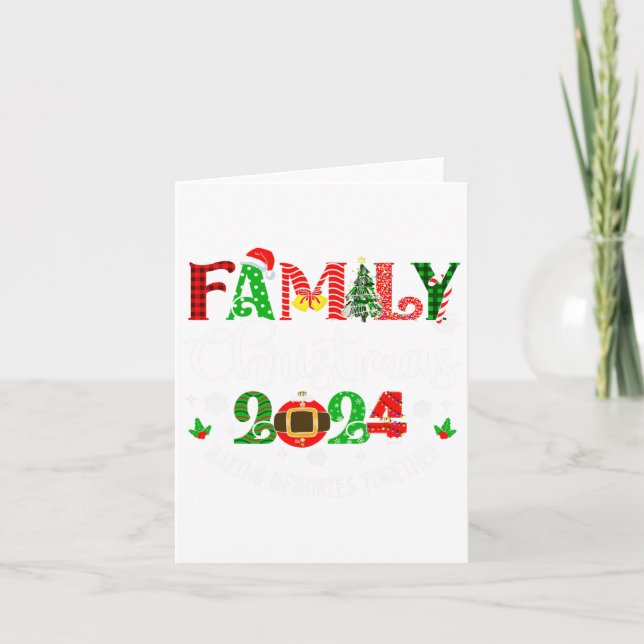 Tarjeta Navidades Familiares 2024 Ropa De Acordancia Xmas  (Anverso)