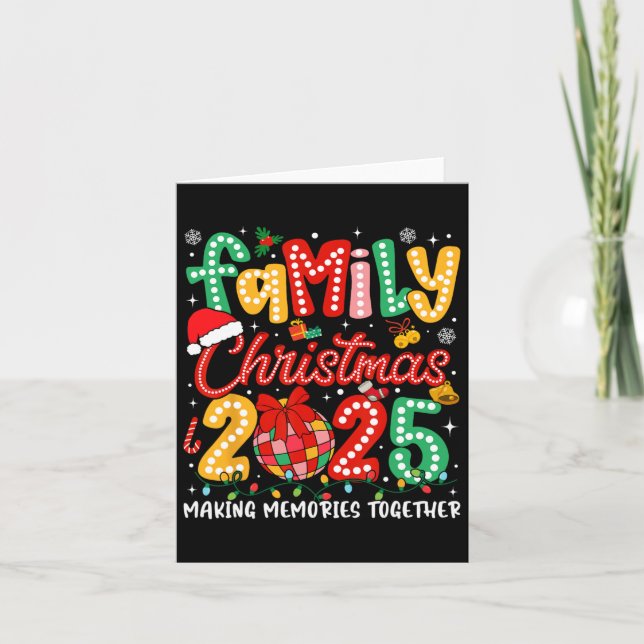 Tarjeta Navidades Familiares 2025 Haciendo Recuerdos Junto (Anverso)