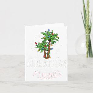 Tarjeta Navidades Familiares En Florida Palm Trees Xmas Be
