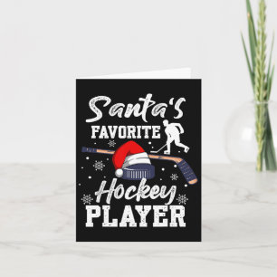 Tarjeta Navidades favoritos de hockey de Santa Ana Pajama