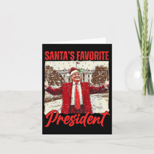 Tarjeta Navidades favoritos de Santa Claus Trump 2024
