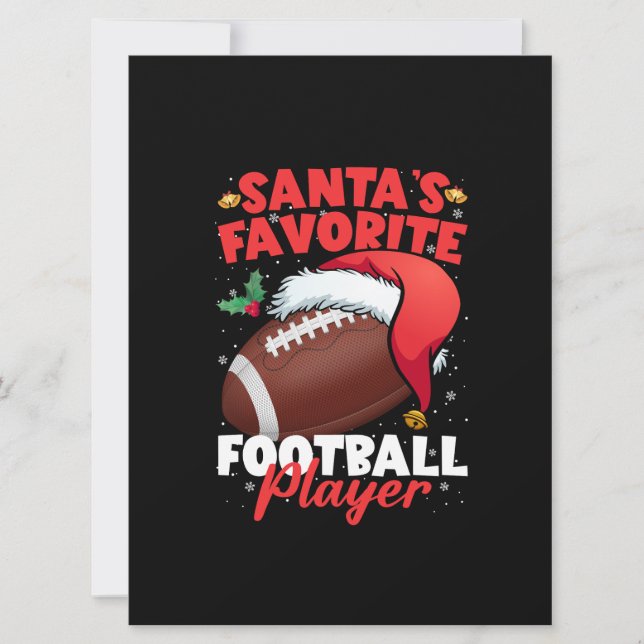 Tarjeta Navidades favoritos de Santa María Pajama (Anverso)