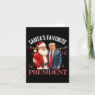 Tarjeta Navidades favoritos del presidente de Santa Claus,