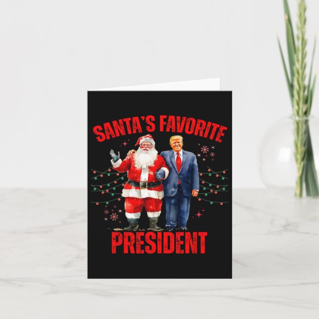 Tarjeta Navidades favoritos del presidente de Santa Claus  (Anverso)