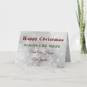 Tarjeta Navidades felices a lo largo de las millas