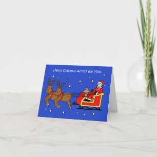 Tarjeta Navidades felices a lo largo de las millas