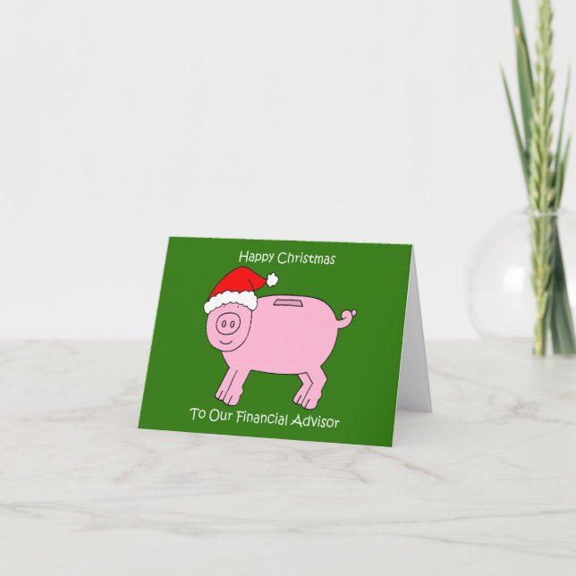 Tarjeta Navidades felices a nuestro asesor financiero (Anverso)