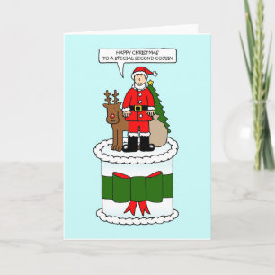 Tarjeta Navidades felices a segundo primo