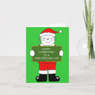 Tarjeta Navidades felices a un gato Mascota