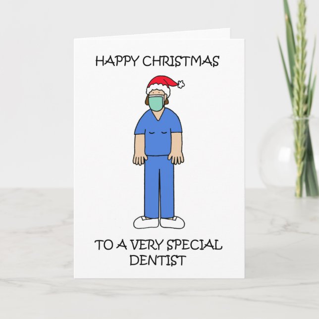 Tarjeta Navidades felices de 19 a dentista (Anverso)